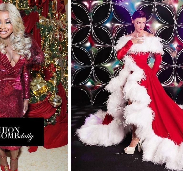 Real Housewives Christmas Fashion: Phaedra Parks Poses in a Red Zhivago Sequins Dress and Bronwyn Newport Celebrates in a Red Christian Siriano Gown