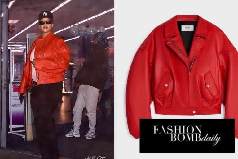 Rihanna Was Spotted Shopping in a $7,400 Celine Poppy Jacket