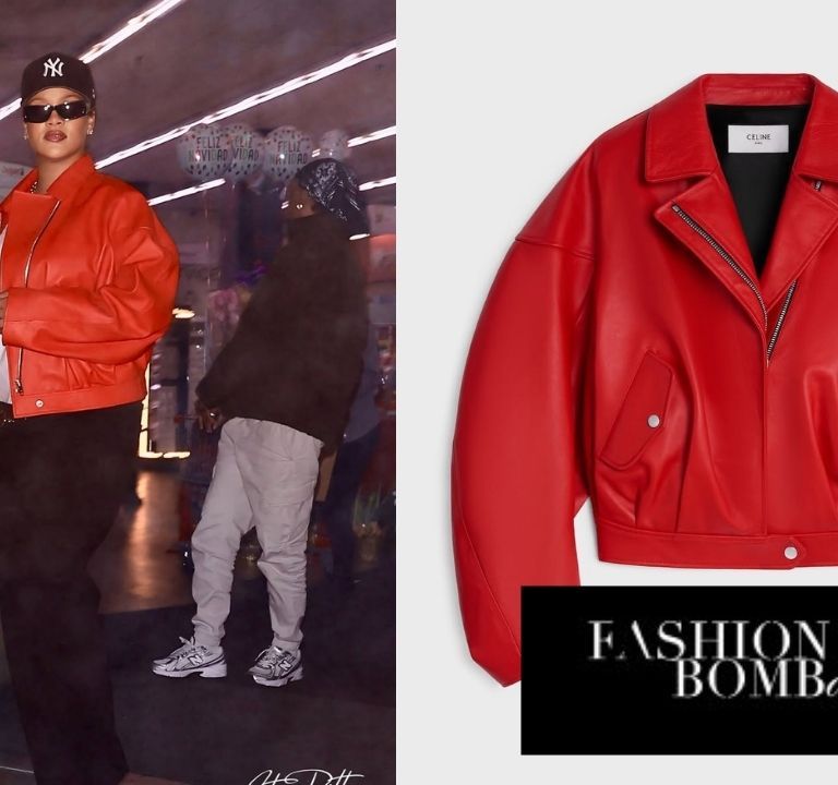 Rihanna Was Spotted Shopping in a $7,400 Celine Poppy Jacket