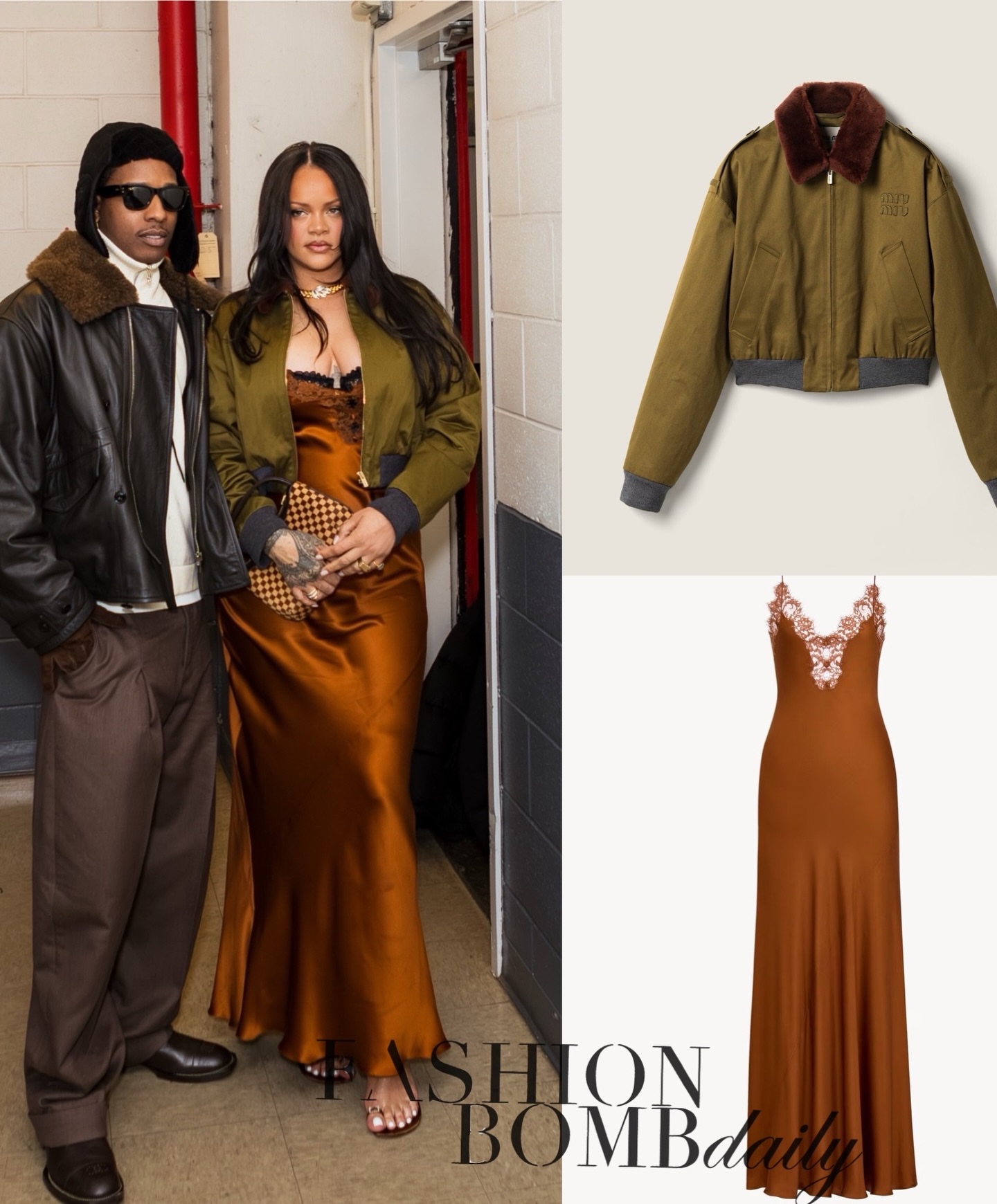 7 Rihanna And AAP Rocky Step Out At Dont Be Dumb Album Release Party In Miu Miu And YSL