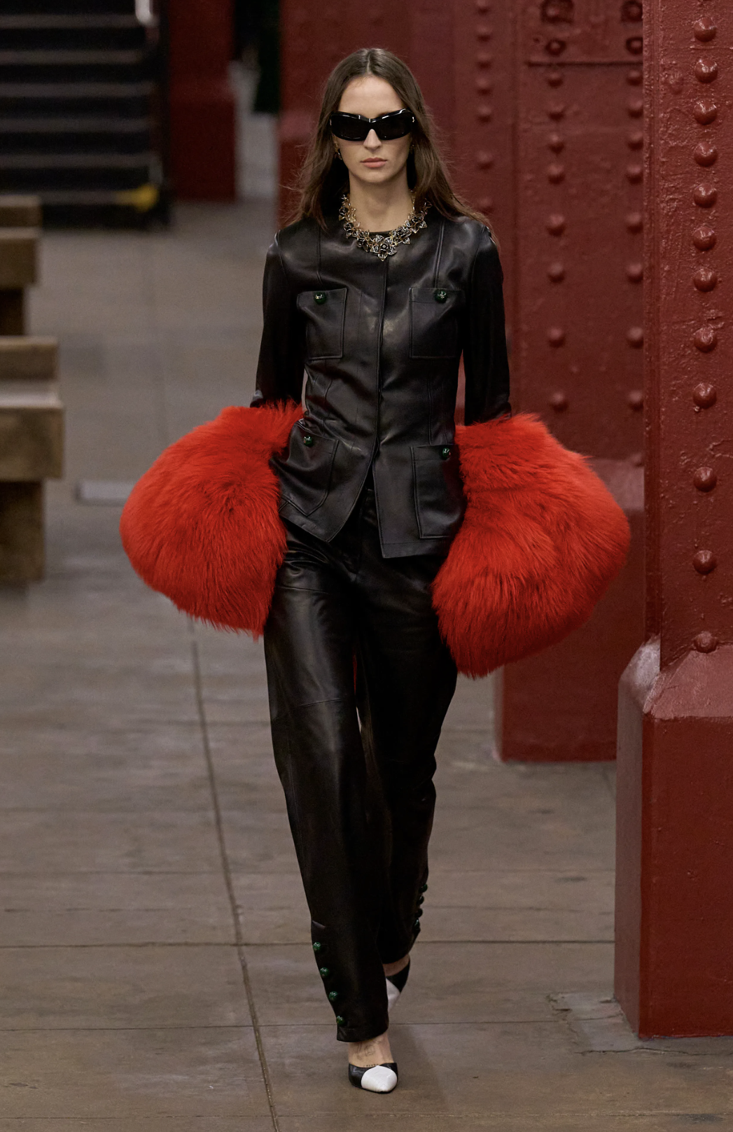 8 Teyana Taylor Hosts SNL In A Chanel Pre Fall 2026 Red Fur Jacket And I  NY Sequined Shirt