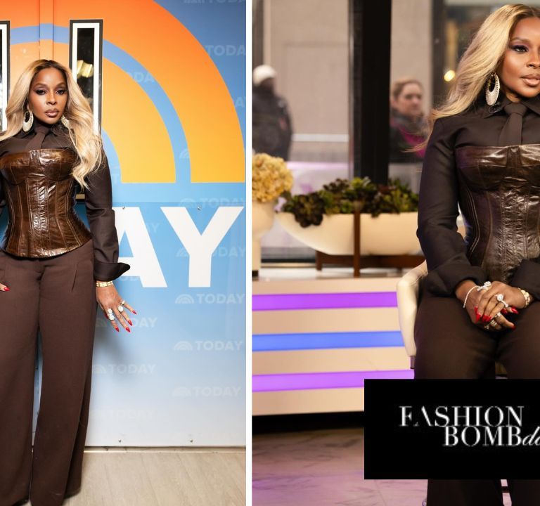 Mary J. Blige Promoted her MJB X Vegas Residency in a Brown Sergio Hudson Look
