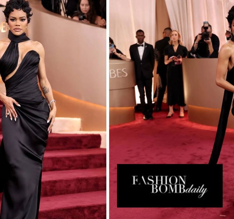 Teyana Taylor Stuns at the 2026 Golden Globes in a Black Schiaparelli Haute Couture Gown