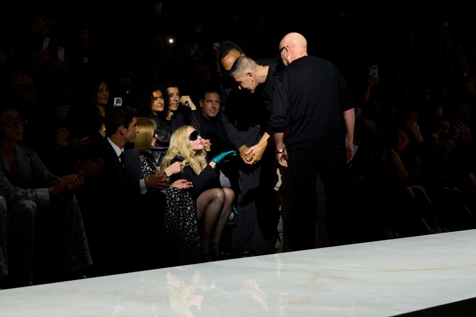 3 On The Scene At Dolce Gabbana Fall 2026 With Madonna Front Row Black Lace Statement Outerwear And Identity As The Ultimate Luxury