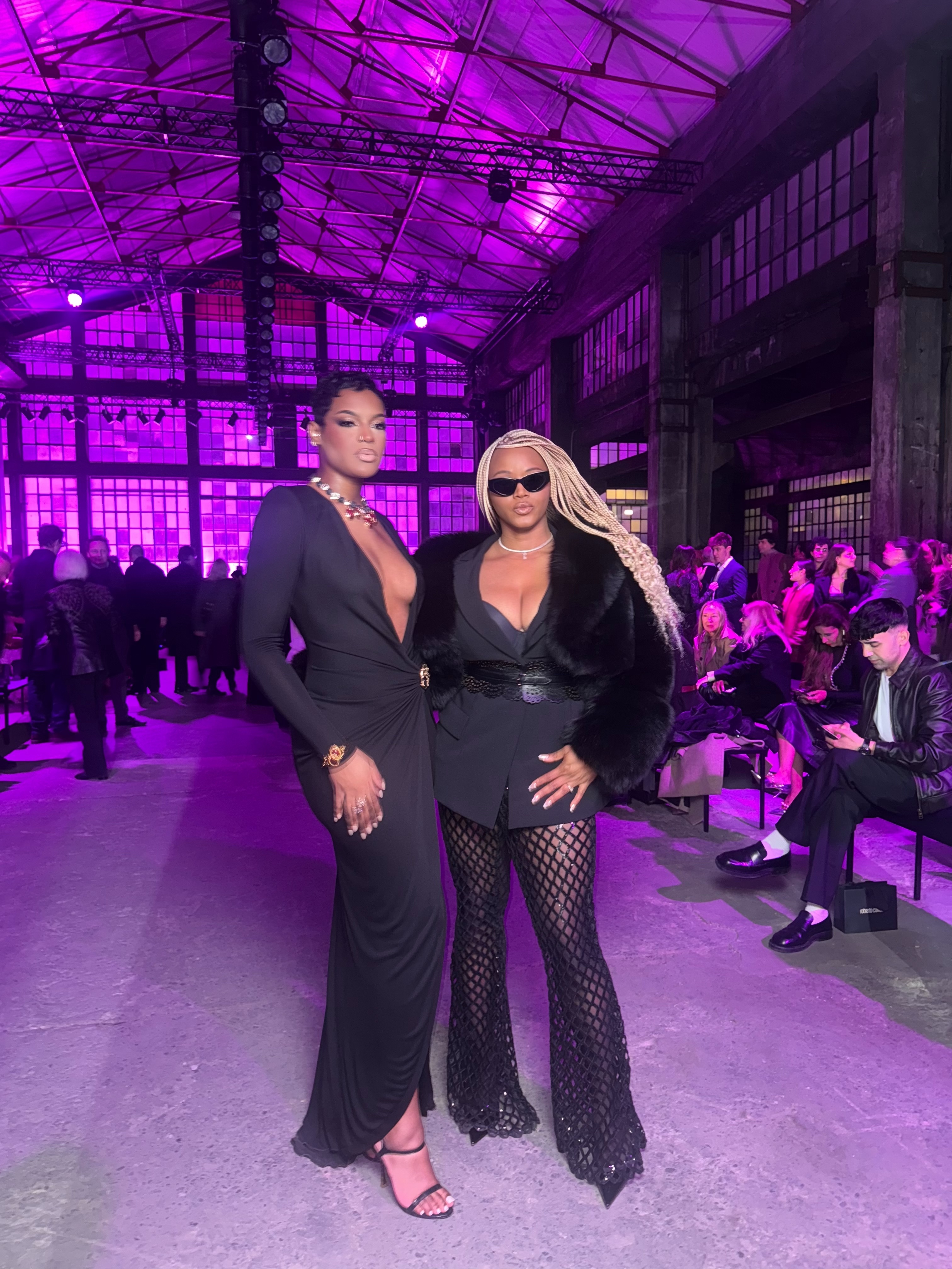 999 On The Scene At Roberto Cavalli Fall 2026 In Milan Olandria Megan Thee Stallion Coco Jones Didi Stone And More In Animal Prints Sheer Lace And Feathered Gowns Claire Sulmers 1
