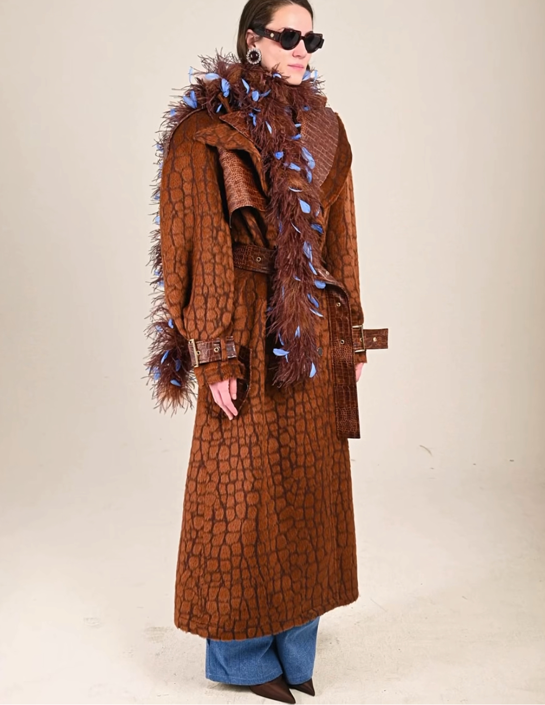 Beyonce Posed For The Gram In A Chocolate Brown Rowen Rose Coat 6