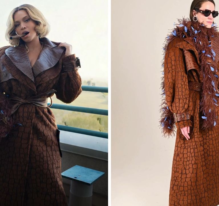 You Ask, We Answer: Beyonce Posed for the ‘Gram in a Chocolate Brown Rowen Rose Coat