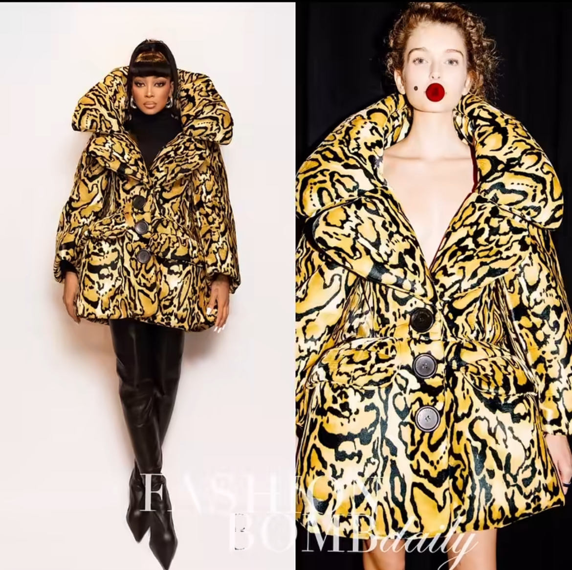 Monica Wore A Marc Jacobs Leapord Spring 2025 Look To The Brands NYFW Show 3