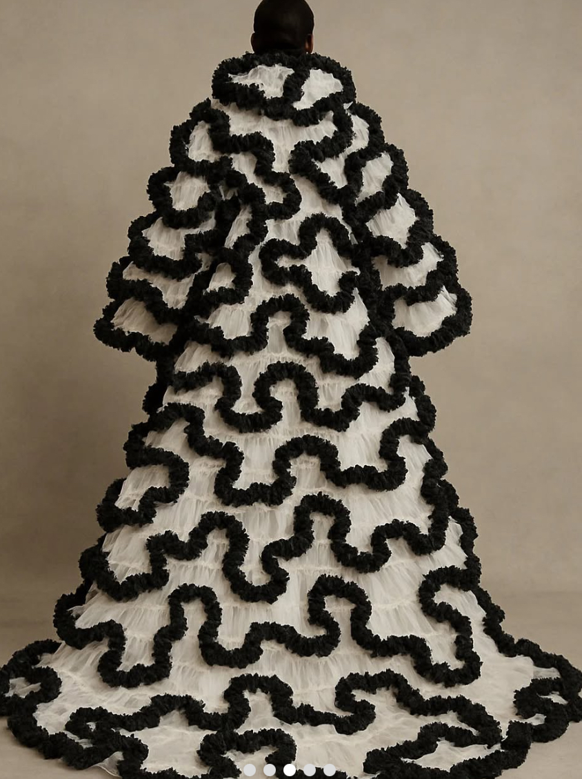 New Arrival At BeautyLifeFun Shop Shop This Black White Oyemwen Sculptural Coat Now 2