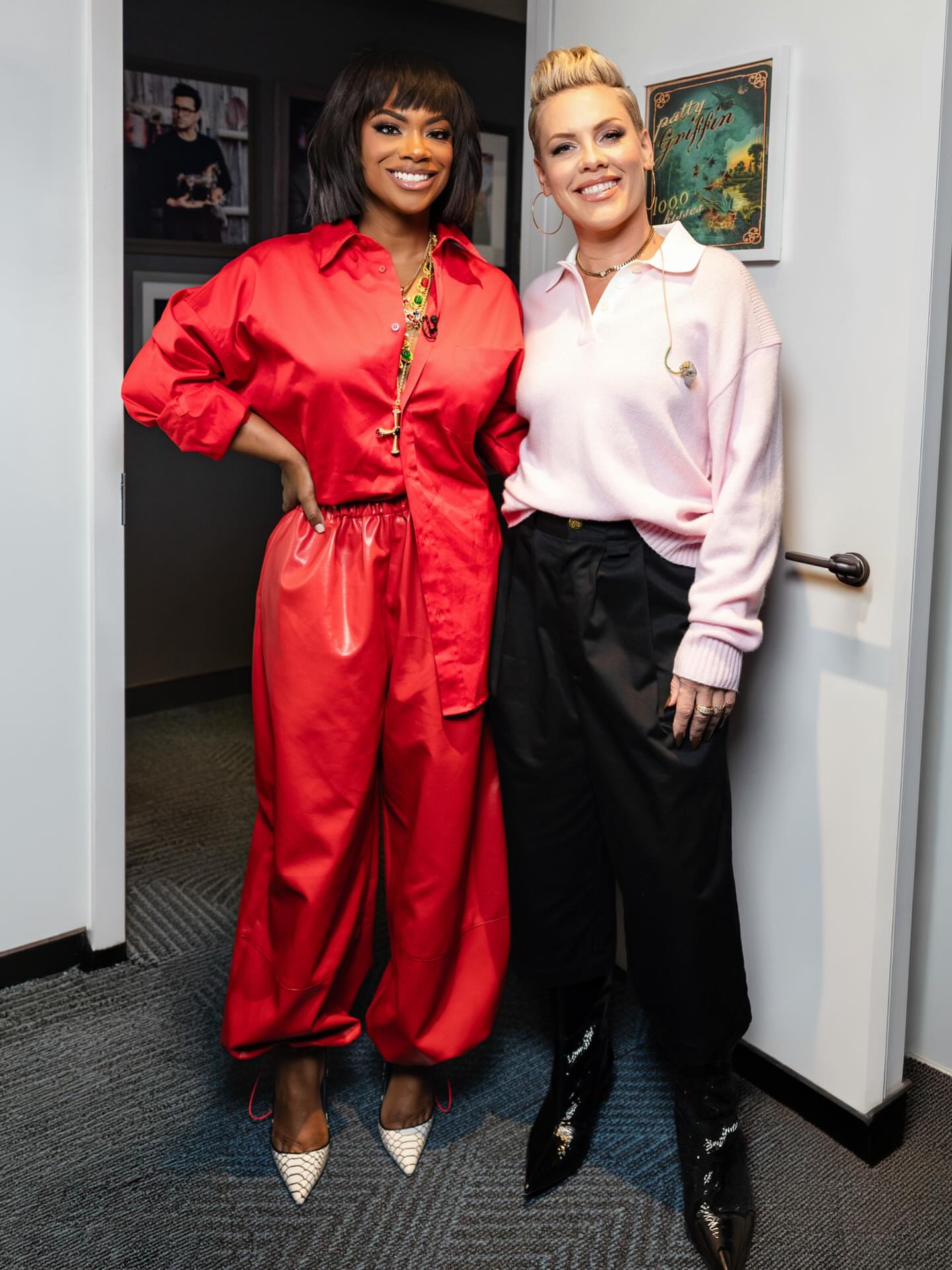 8 Bomb Accessories Kandi Burruss In Red With A Flore K NY Bag On The Kelly Clarkson Show