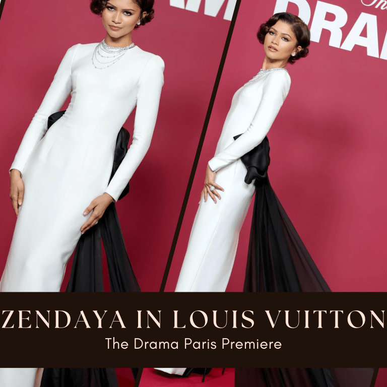 Something New: Zendaya Stuns in White Louis Vuitton Gown with Black Train at ‘The Drama’ Paris Premiere