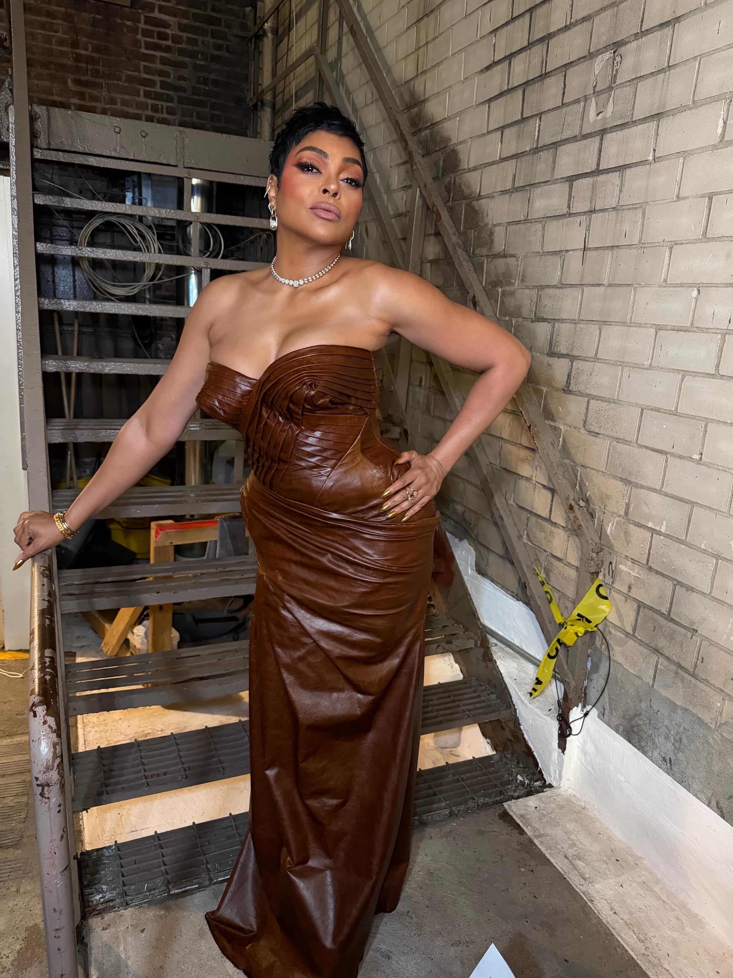 5 Taraji P Henson In Brown Leather Jagne At Broadways Joe Turners Come And Gone Opening Night