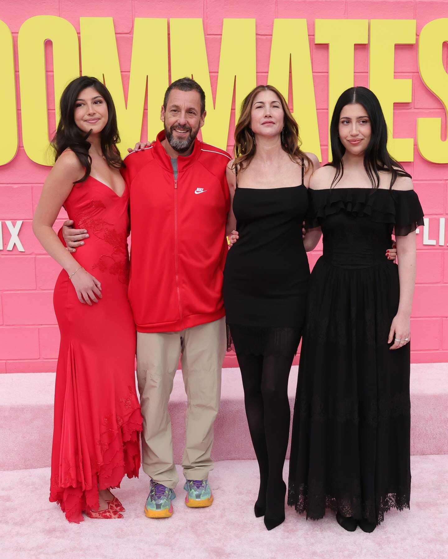 On The Scene At The Netflix Roommates Premiere Eddie Murphy Chris Rock Adam Sandler And Their Daughters In Black Silk Cut Out Gowns And Red Satin Image 1776148915 8 1