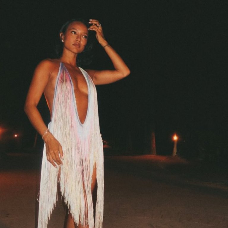 You Ask, We Answer! Who Made Karrueche’s Multicolor Fringe Birthday Dress?