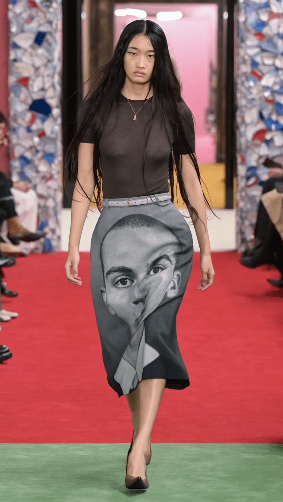 2 Michelle Obama Wore A Custom Acne Studios FW26 Pencil Skirt Featuring A Portrait Of Her Late Mother Marian Robinson At The Obama Presidential Center Opening In Chicago