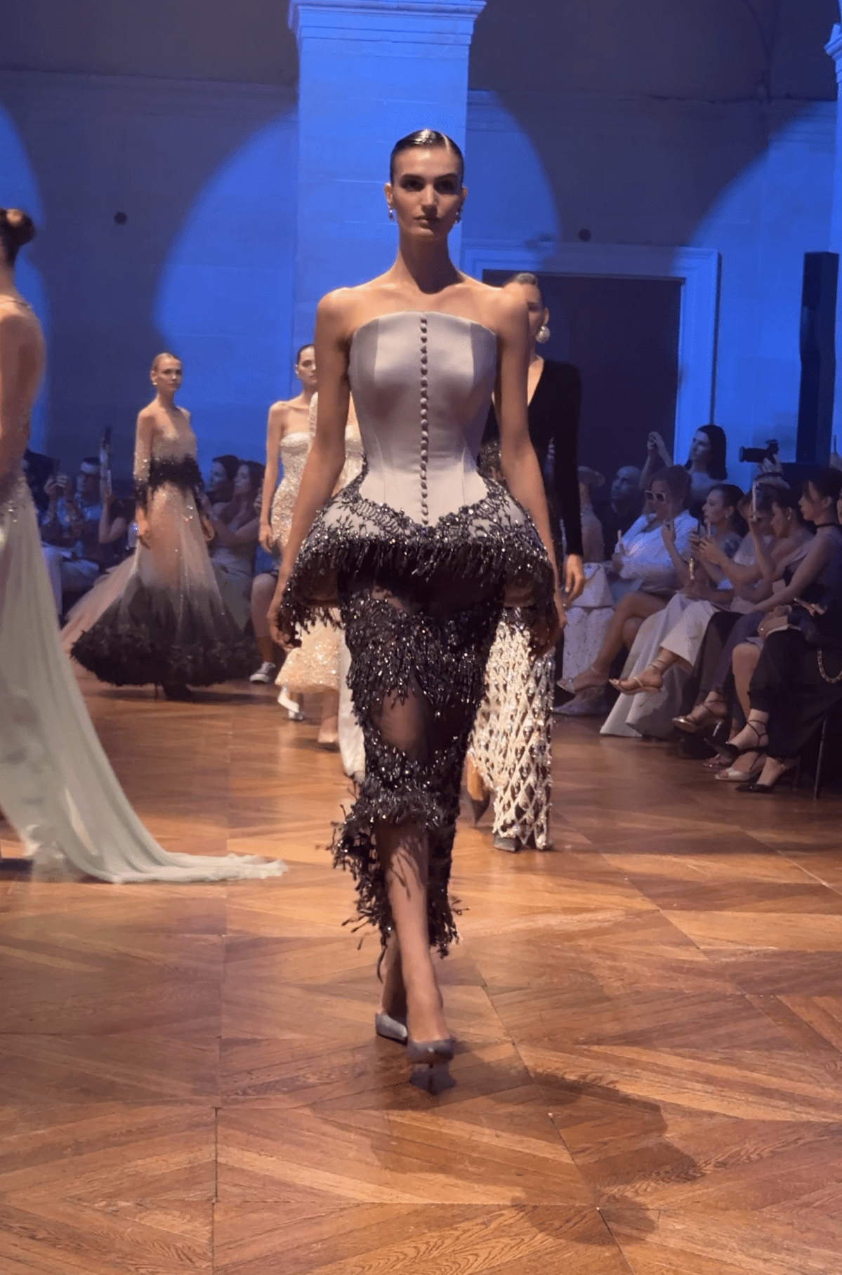 0909 Georges Hobeika Couture Fall Winter 2026 The Visitor Paris Haute Couture Week Jad Hobeika Lace Embroidery Beaded Gowns Sheryl Lee Ralph Anna Dello Russo Claire Sulmers