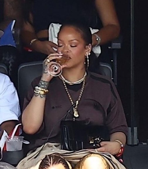 Rihanna Watches FIFA World Cup 2026 Final in Vetements Trademark Football Jersey and Aflalo Bromer Shorts