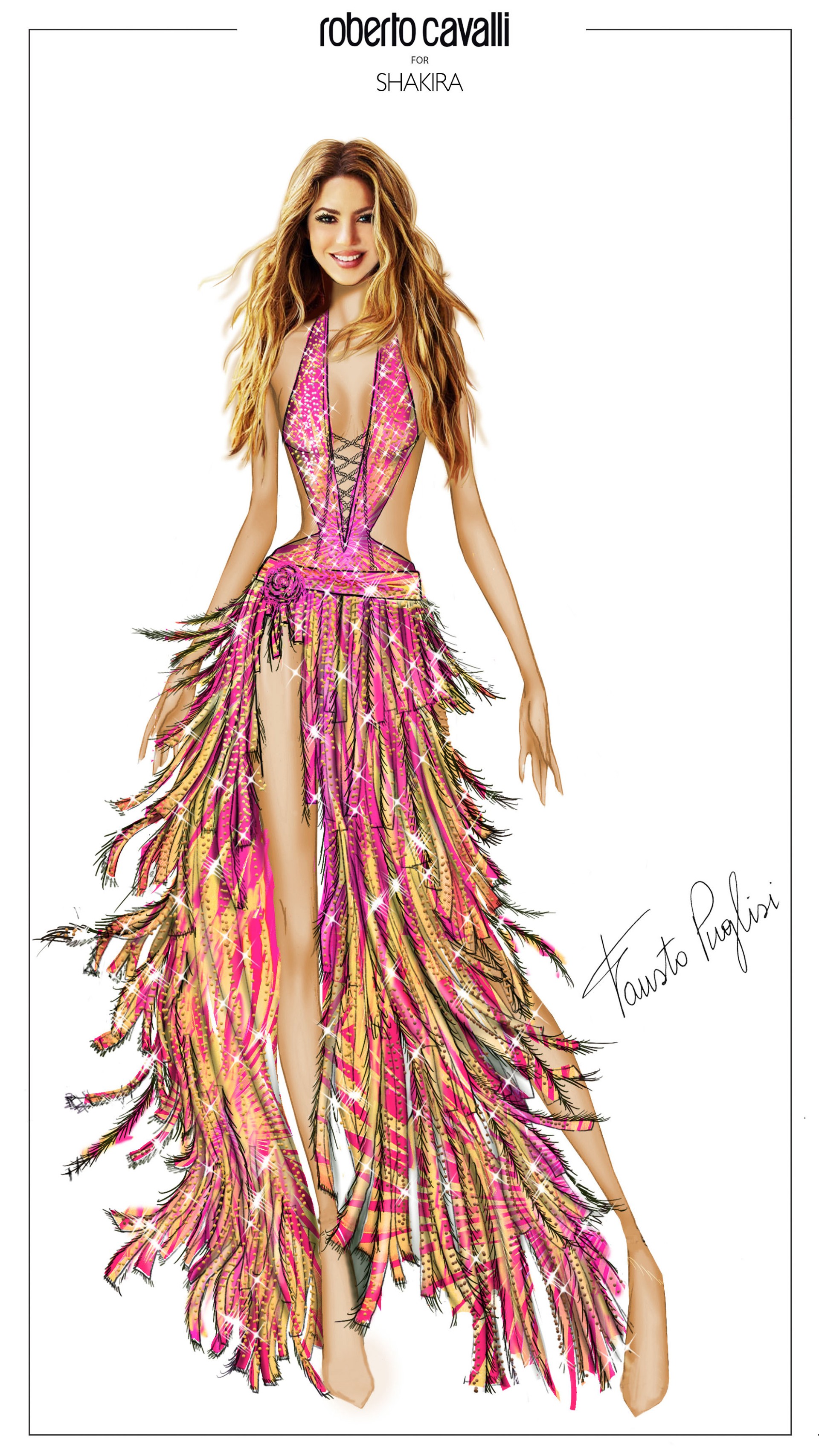 2 Shakira Wows At FIFA World Cup 2026 Final Halftime Show In Custom Crystal Embellished Roberto Cavalli By Fausto Puglisi