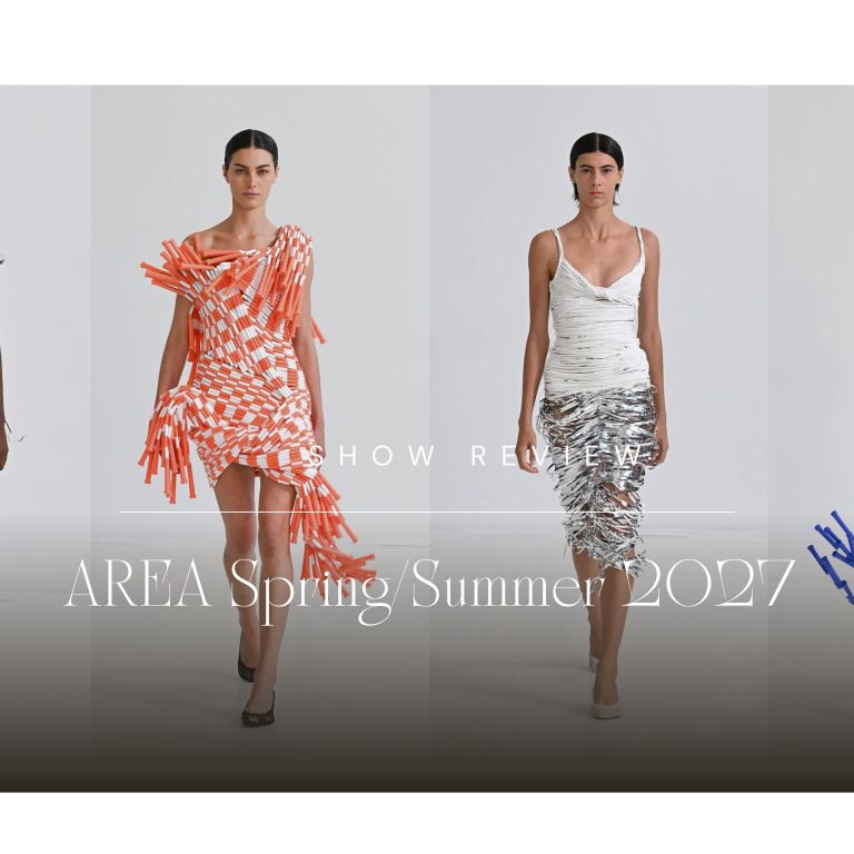 AREA Spring/Summer 2027 Runway Review: Metallic Drama Takes Over NYFW