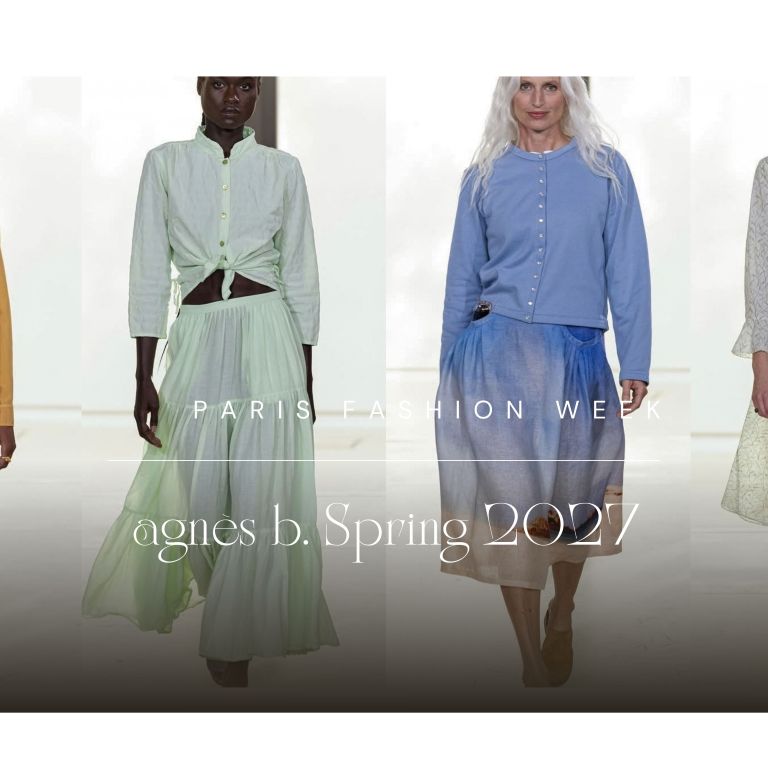agnès b. Spring/Summer 2027: Scenic Prints, Pink Leather, and Belted Denim Safari Suits at Paris Fashion Week